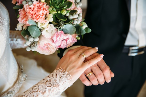 groom and bride on wedding day istock