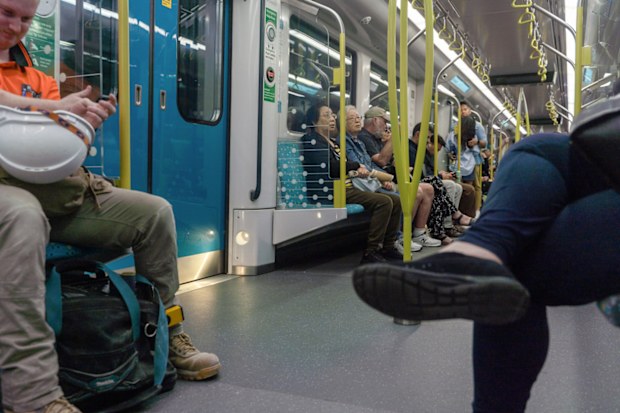 Sydney, Australia, September 03, 2024 - Passengers are travelling by a Metro Train