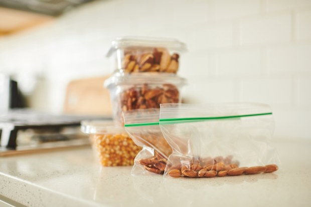 zip lock bags in kitchen