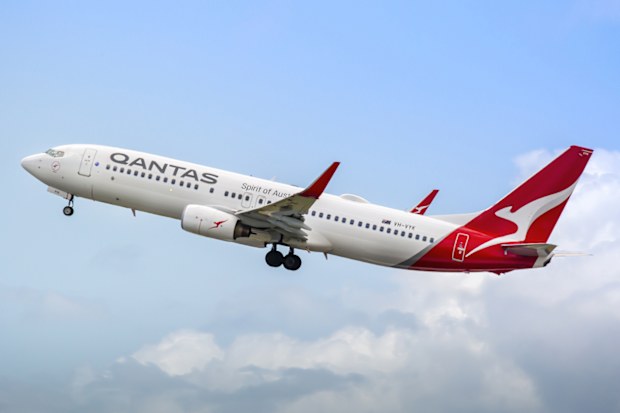 This image is of a Qantas Boeing 737-800 departing Brisbane International Airport. Qantas Airways Limited is the flag carrier of Australia and its largest airline by fleet size, international flights and international destinations. It is the world's third-oldest airline still in operation, having been founded in November 1920 it began international passenger flights in May 1935. Qantas is an acronym of the airline's original name, Queensland and Northern Territory Aerial Services, as it original