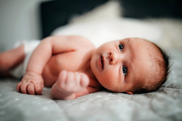 Newborn baby laying down