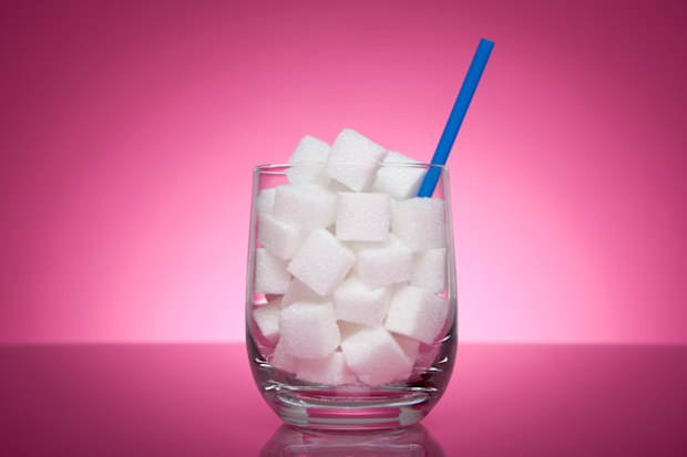 Glass filled with sugar