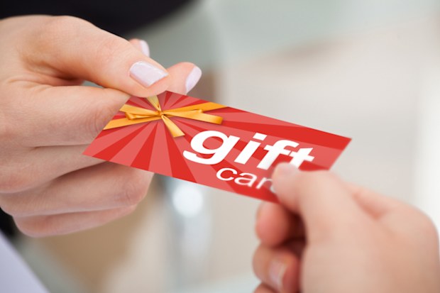Gift card stock image