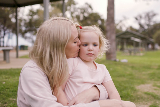 Brooke Hammond with her youngest daughter.