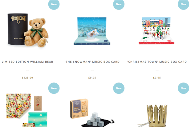 The teddy bears are one of many gifts on sale for the festive season.