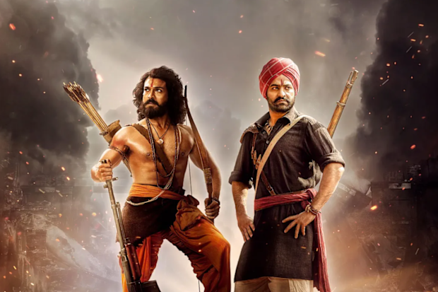 Film still from Netflix's RRR