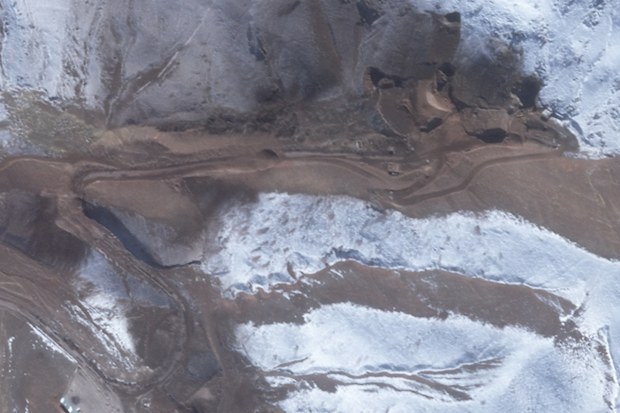 In this satellite photo from Planet Labs PBC, collapsed tunnels are seen at Tabriz North Missile Base, Iran, March 1, 2026. 