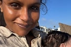 Mindy Kaling with new baby Anne