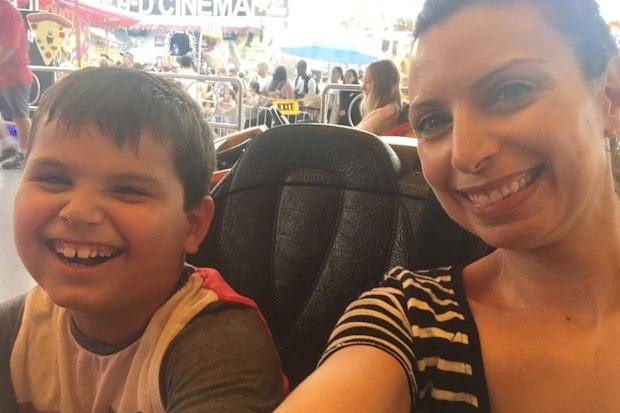 jo abi with autistic son