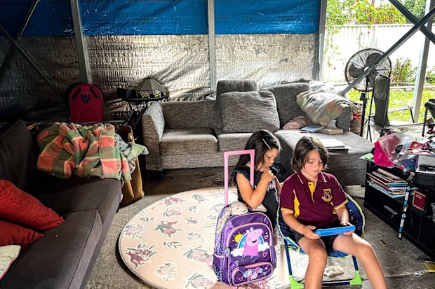 Frank, 6, and Ruby-Lou, 4, adjust to life outside their family home.