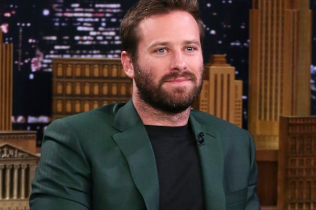 Actor Armie Hammer during a taping of The Tonight Show Starring Jimmy Fallon on March 20, 2019.