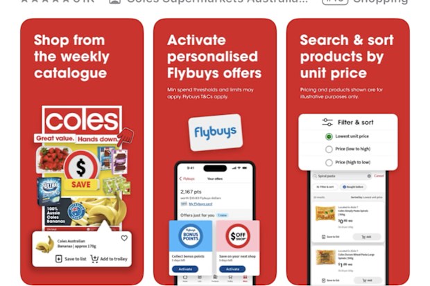 coles app changes