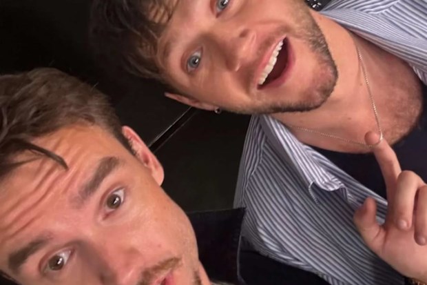 Liam Payne and Niall Horan at the latter's show in 2024.