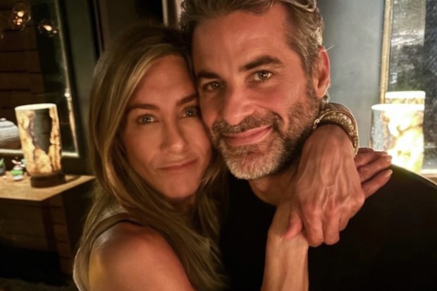 Jennifer Aniston and boyfriend Jim Curtis.