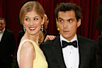rosamund pike and joe wright arrives at the 80th Annual Academy Awards held at the Kodak Theatre on February 24, 2008 in Hollywood, California.