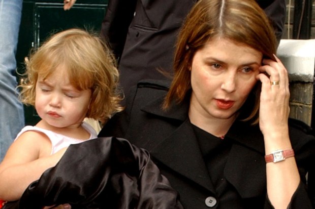 Sadie Frost and daughter Iris Law leave their home in Primrose Hill, London, in 2002 after the two-year-old swallowed part of an ecstacy tablet at a children's party inside a West End private member's club.   