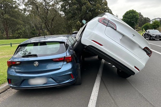 Police issue warning after Tesla parking bungle