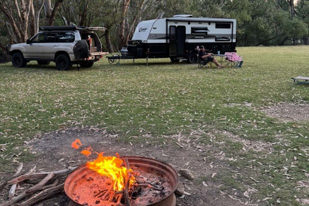 Bendigo couple Amber and Nick Tierney have embraced the caravan lifestyle