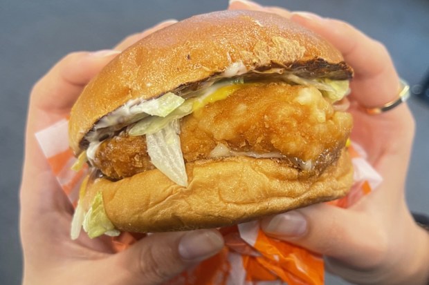 Hungry Jack's chicken parmi burger