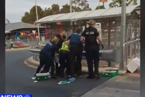 Security guard stabbed after chasing down alleged shoplifters