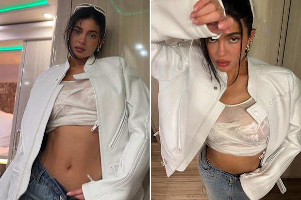Kylie Jenner poses in Kat The Label's $69 Frankie Underwire bra at Coachella.