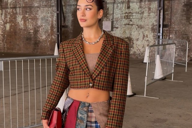 Alyssa Harper in an incredible outfit at AFW 