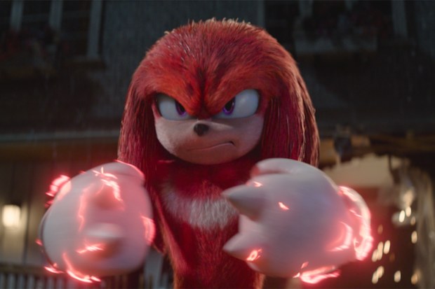 Knuckles (Idris Elba) in Sonic The Hedgehog 2 from Paramount Pictures and Sega. Photo Credit: Courtesy Paramount Pictures and Sega of America.