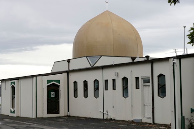 The locked door is visible on the front left of the Al Noor mosque.