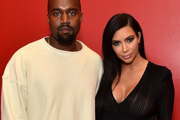 Kanye West and Kim Kardashian in 2015.