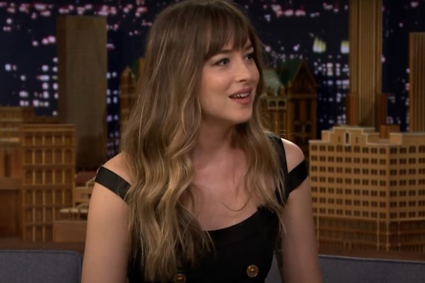 Dakota Johnson on The Tonight Show Starring Jimmy Fallon in 2018