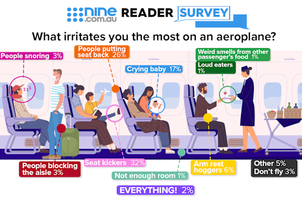 What irritates travellers on flights
