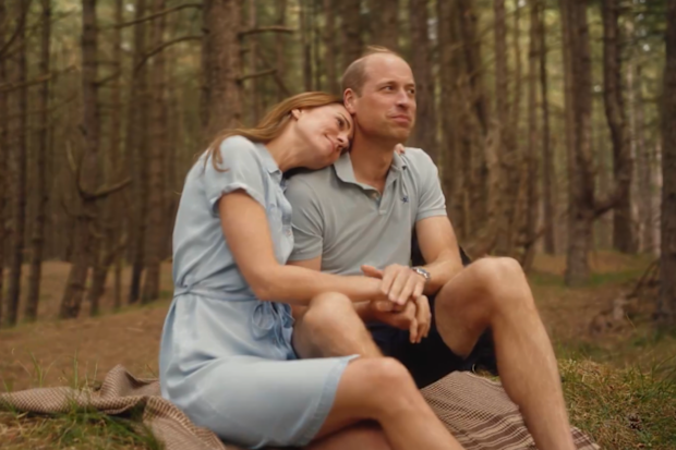 The Prince and Princess of Wales in a family video