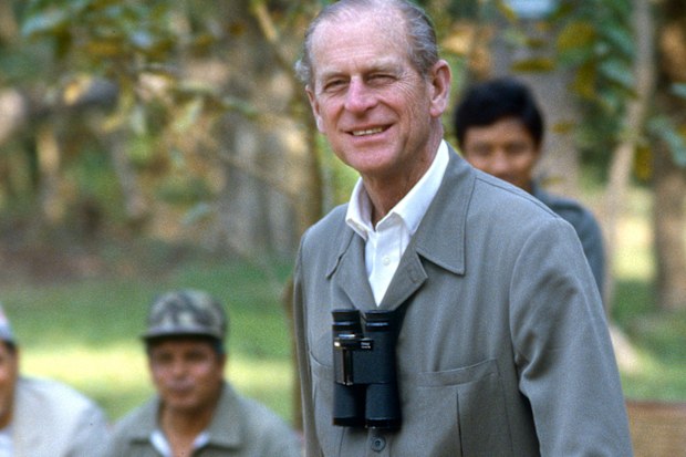 Prince Philip (Duke Of Edinburgh) walks through Chitwan Park in 1986  (Photo by Tim Graham Photo Library via Getty Images)