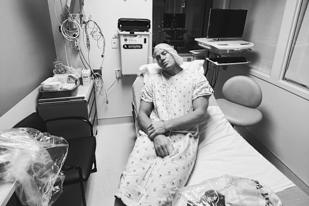 Channing Tatum shares a photo of himself before surgery, February 2026
