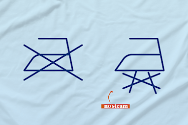 Do not iron or steam