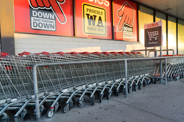 Coles shopping trolleys