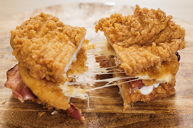 KFC Mozzarella Double burger from secret menu