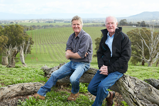 Ben Thomson of Best's Wines pictured with James Halliday