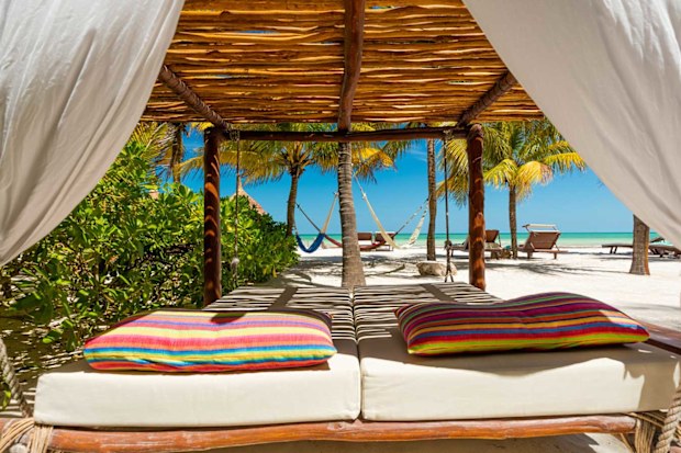 Beachfront cabana on Isla Holbox, Mexico