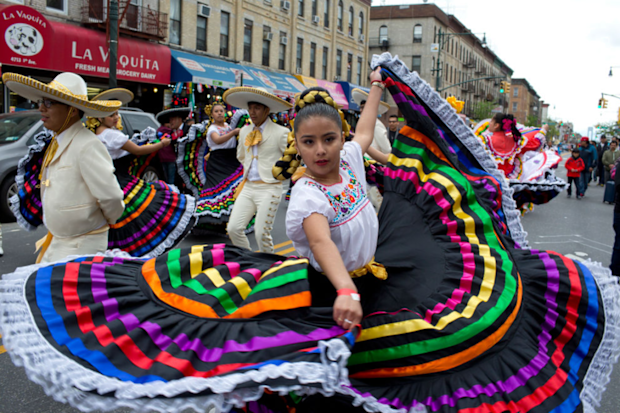 Brooklyn's Mexican community marches down 5th Avenue in the Sunset Park neighborhood during a Cinco de Mayo parade on May 7, 2017 in Brooklyn, New York.