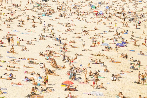 Crowds at Bondi Beach