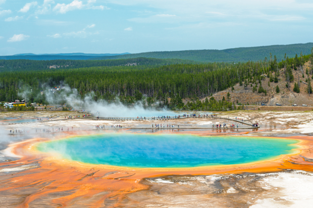 Yellowstone National Park's Grand Prismatic hot spring