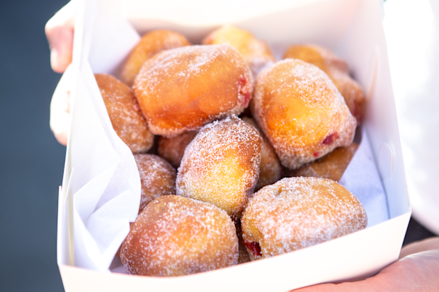 American Doughnut Kitchen's hot jam doughnuts