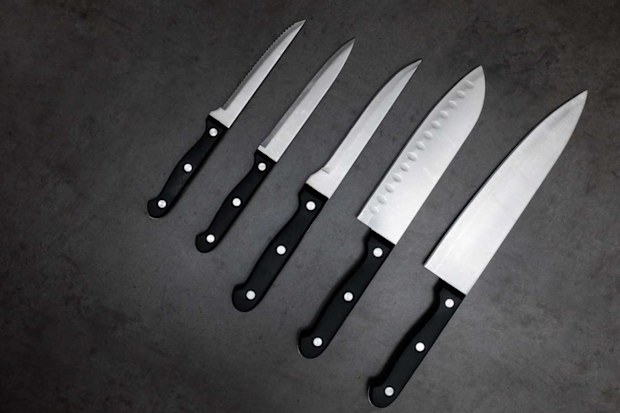 Knife set stock image