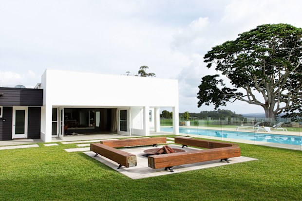 Fire pit and pool