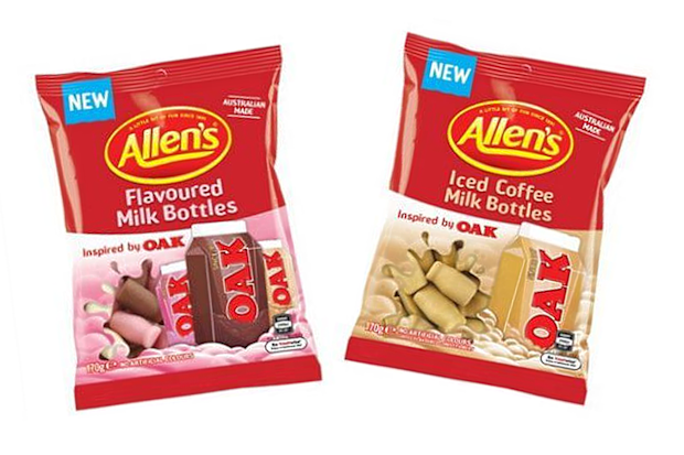 Allen's Oak inspired range, with Flavoured Milk Bottles and Iced Coffee Milk Bottles