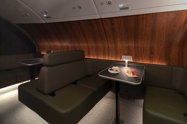 Qantas' upgraded A380 aircraft onboard lounge