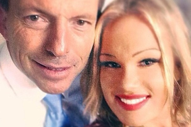 Tamara Candy with former Prime Minister Tony Abbott.