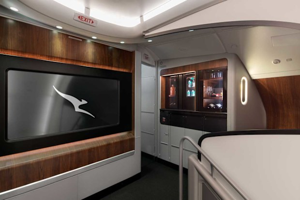 Qantas' upgraded A380 aircraft onboard lounge