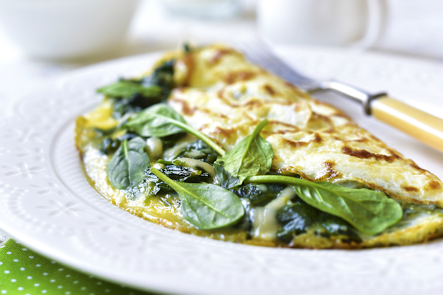 Spinach omelette / healthy egg breakfast